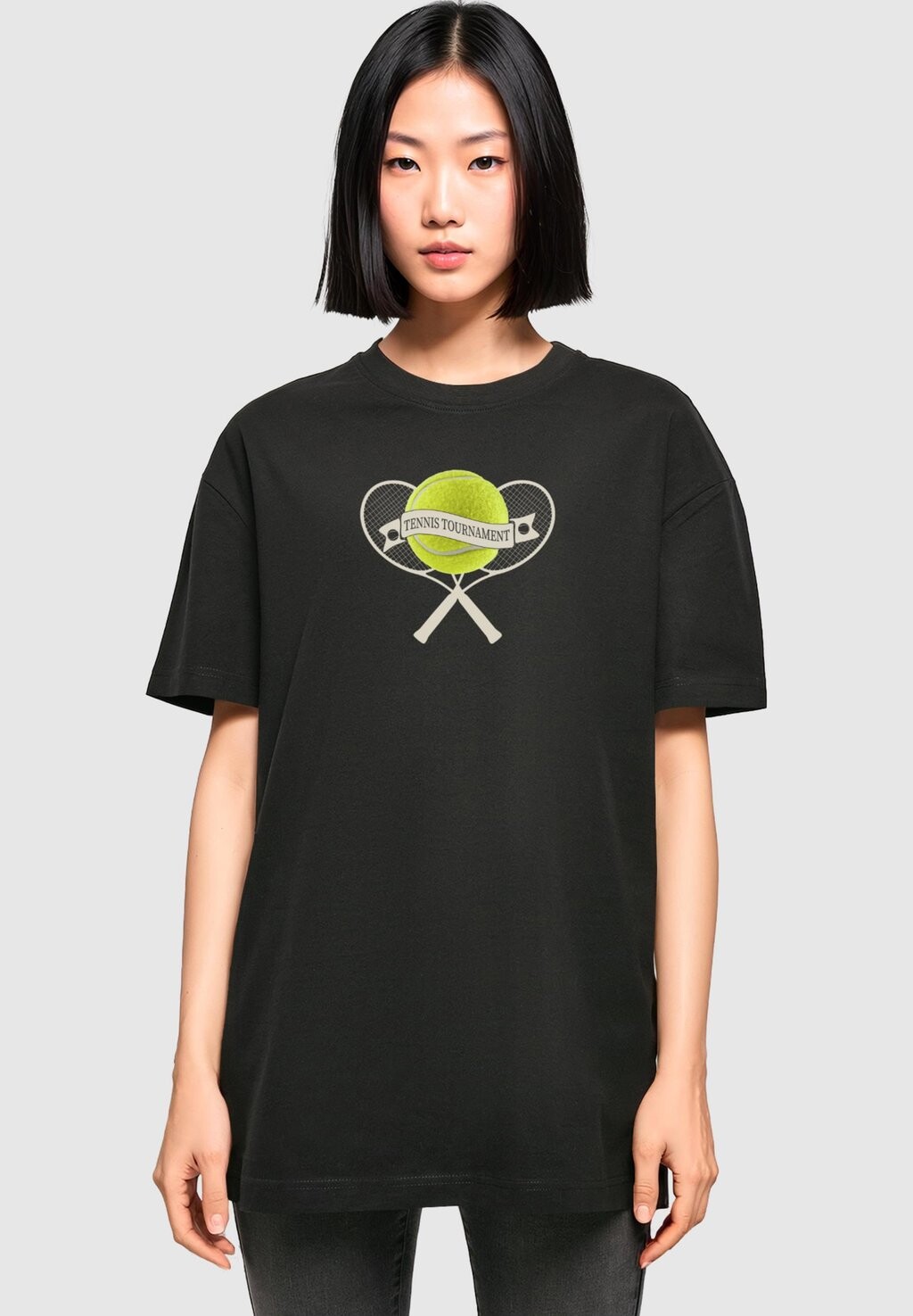 

Футболка с принтом TENNIS TOURNAMENT BOYFRIEND Merchcode, цвет black