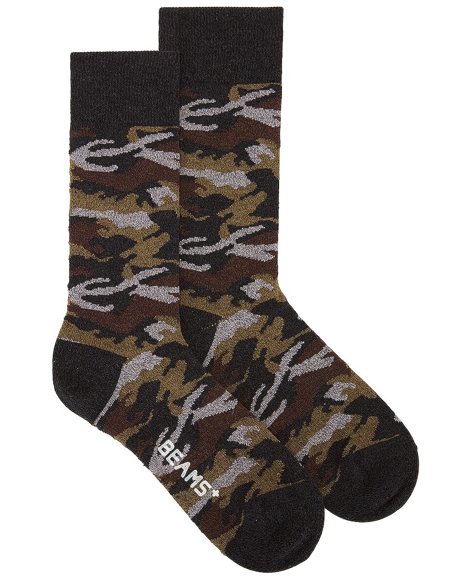 

Носки Beams Plus MLange Camo, цвет charcoal