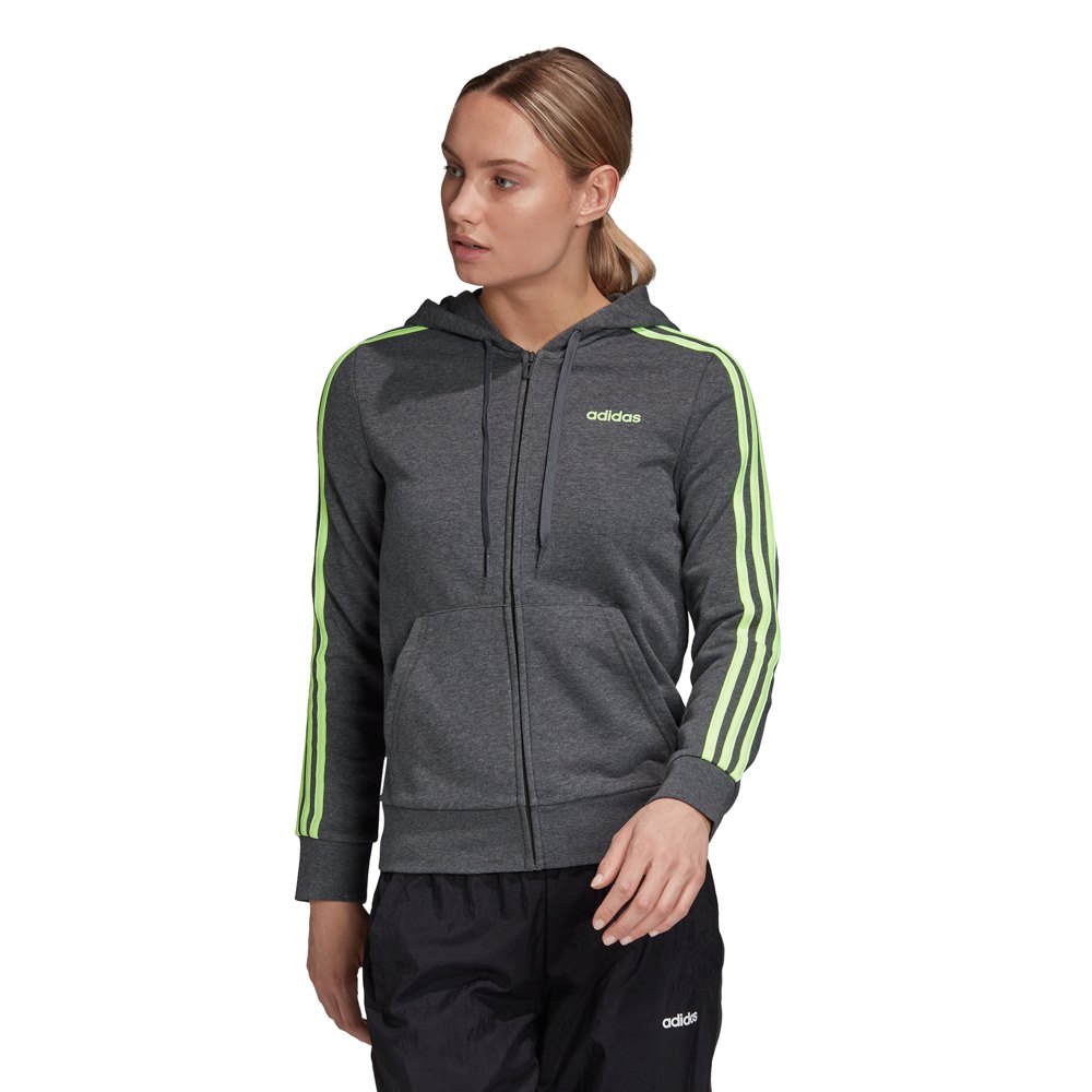 

Худи adidas Essentials 3 Stripes, серый