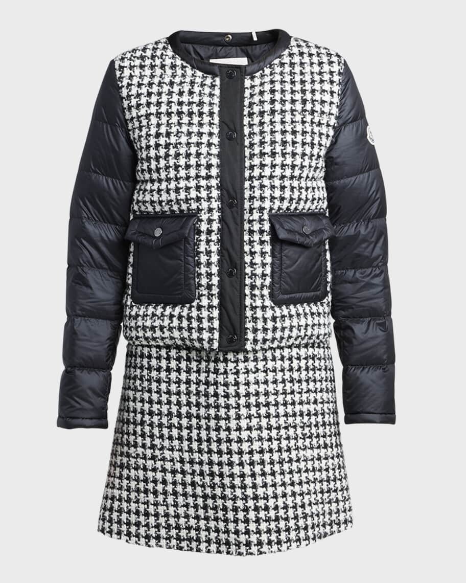 

Пуховик Becasse с узором "гусиные лапки" Moncler, Серый