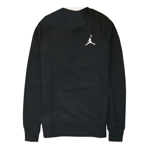 Толстовка Men's Air Jordan Solid Color Sports Round Neck Pullover Long Sleeves Black, черный