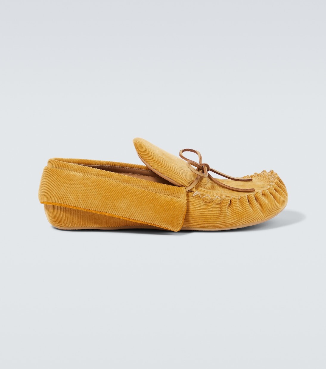 

Мокасины из вельвета Jw Anderson, цвет mustaza