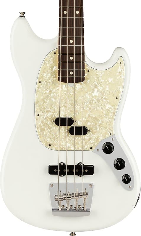 

Басс гитара Fender American Performer Mustang Bass. Rosewood FB, Arctic White