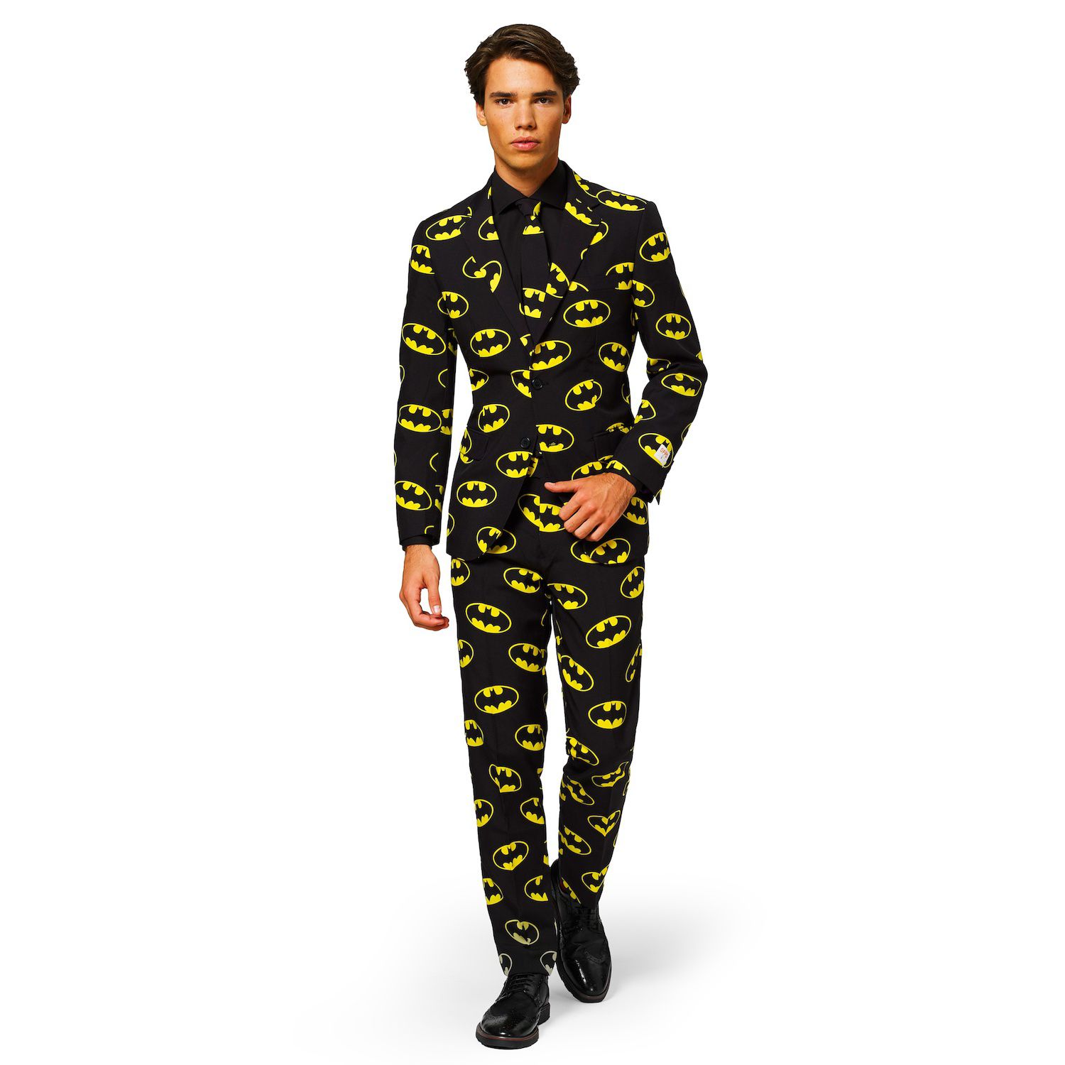 цена Мужской костюм и галстук приталенного кроя OppoSuits, Batman