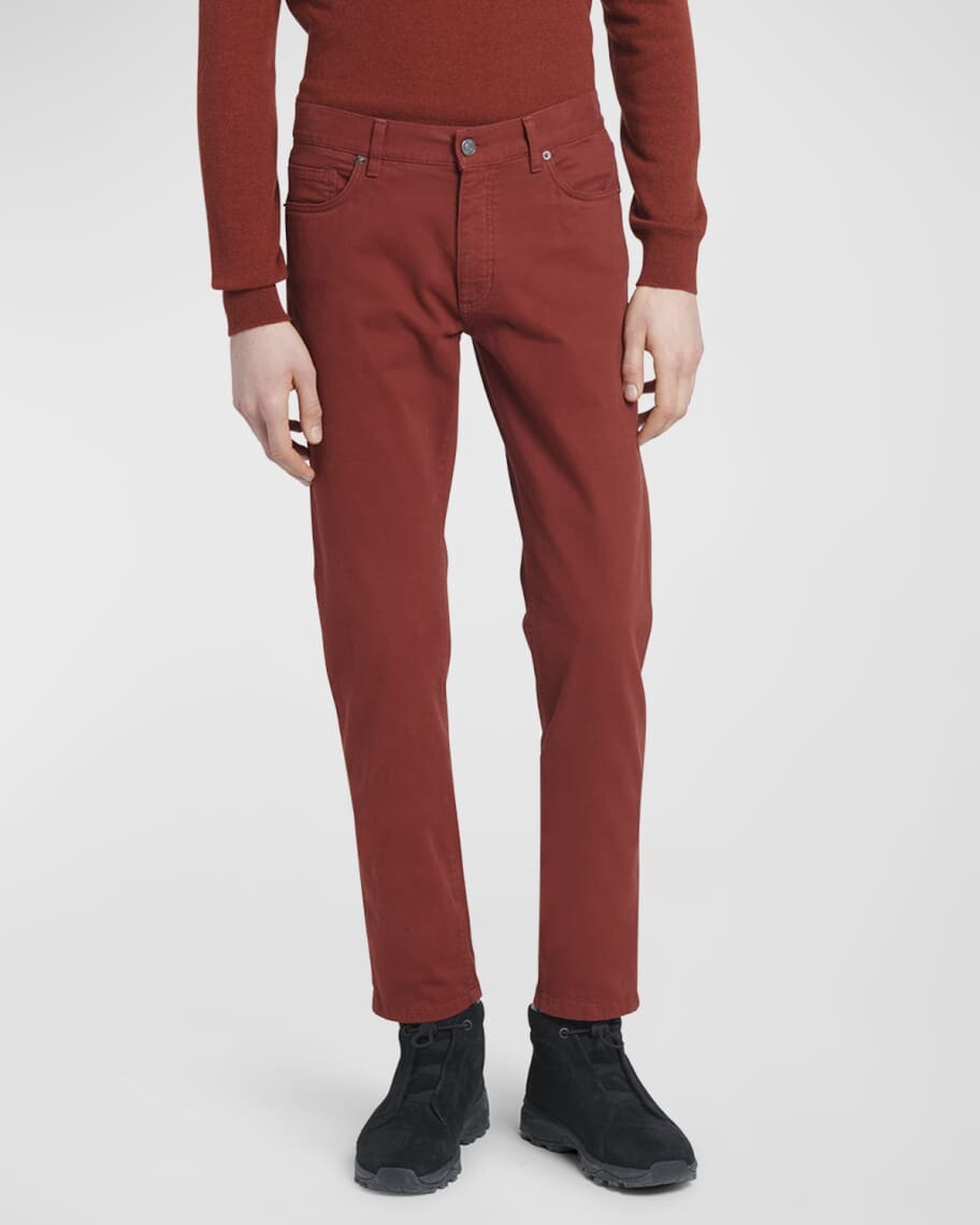 

Мужские брюки из эластичного хлопка с 5 карманами ZEGNA, Коричневый