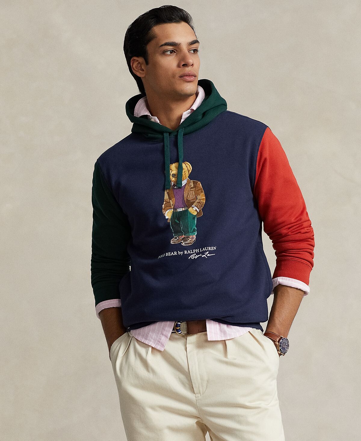 

Мужская флисовая толстовка Polo Bear с цветными блоками Polo Ralph Lauren