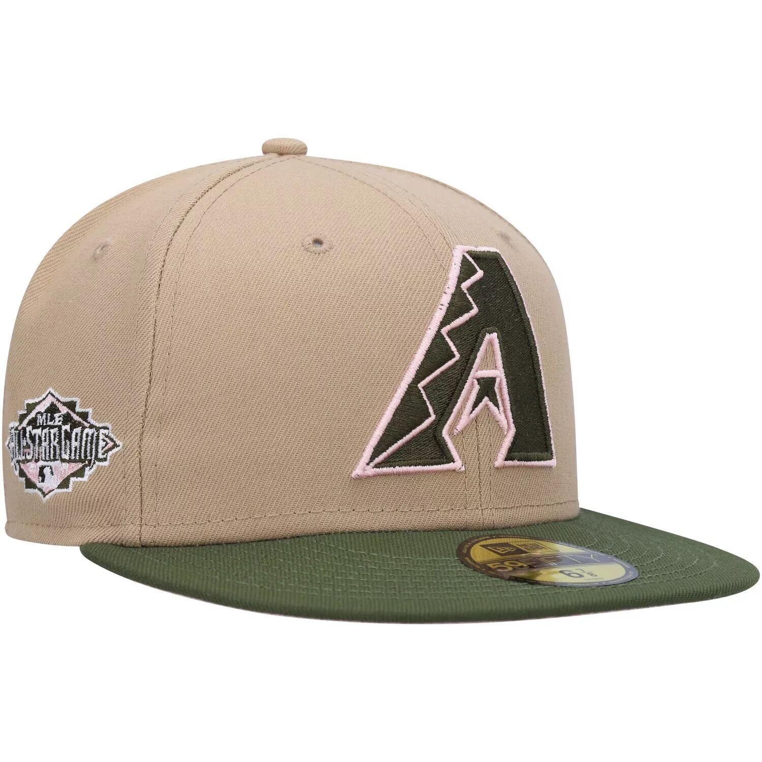

Мужская шляпа New Era цвета хаки/оливкового цвета Arizona Diamondbacks Pink Undervisor 59FIFTY