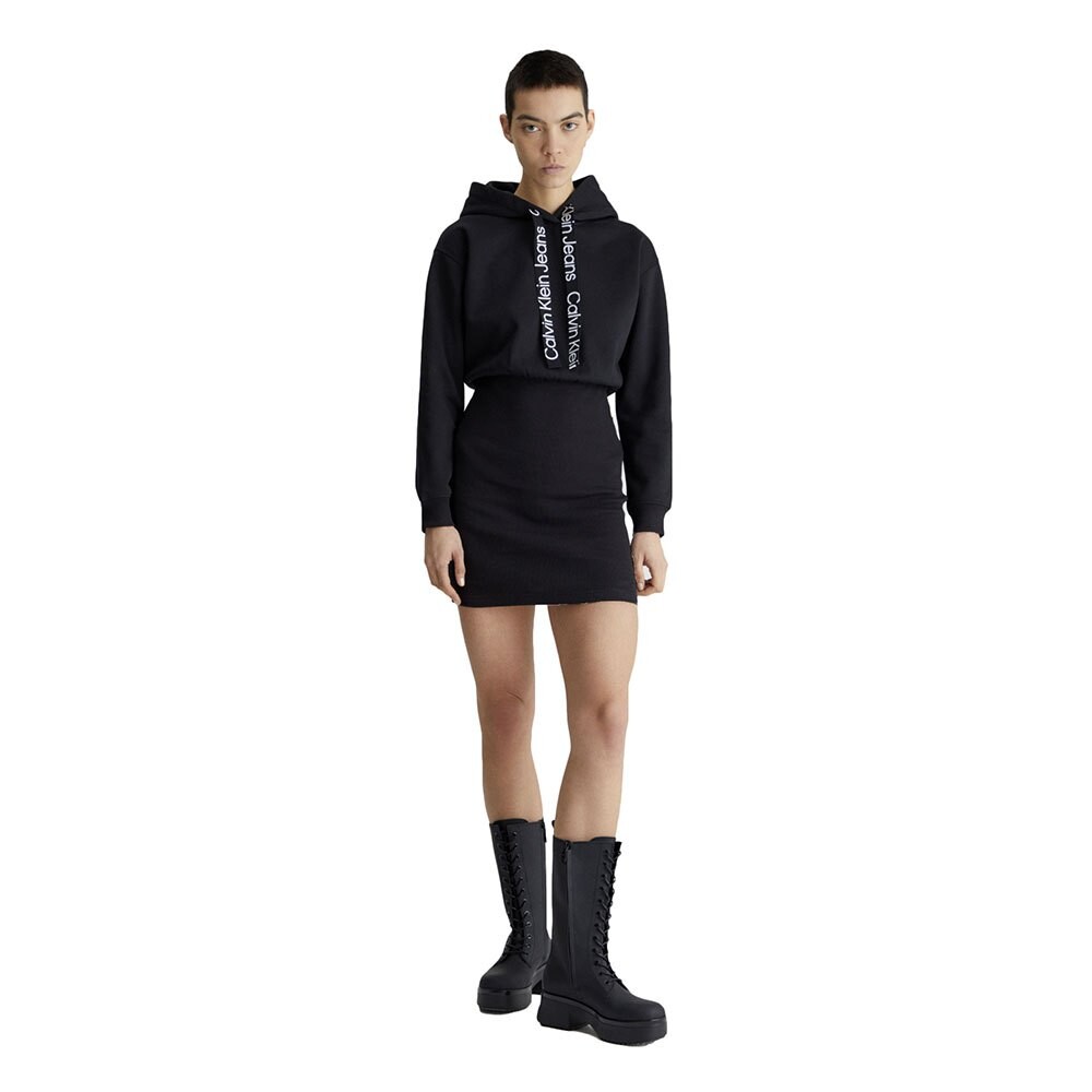 

Платье с длинным рукавом Calvin Klein Jeans Logo Elastic, черный