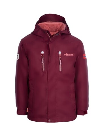 

Куртка Trollkids 3in1 Jacke Lofoten, цвет Kastanienrot/Antikrosa