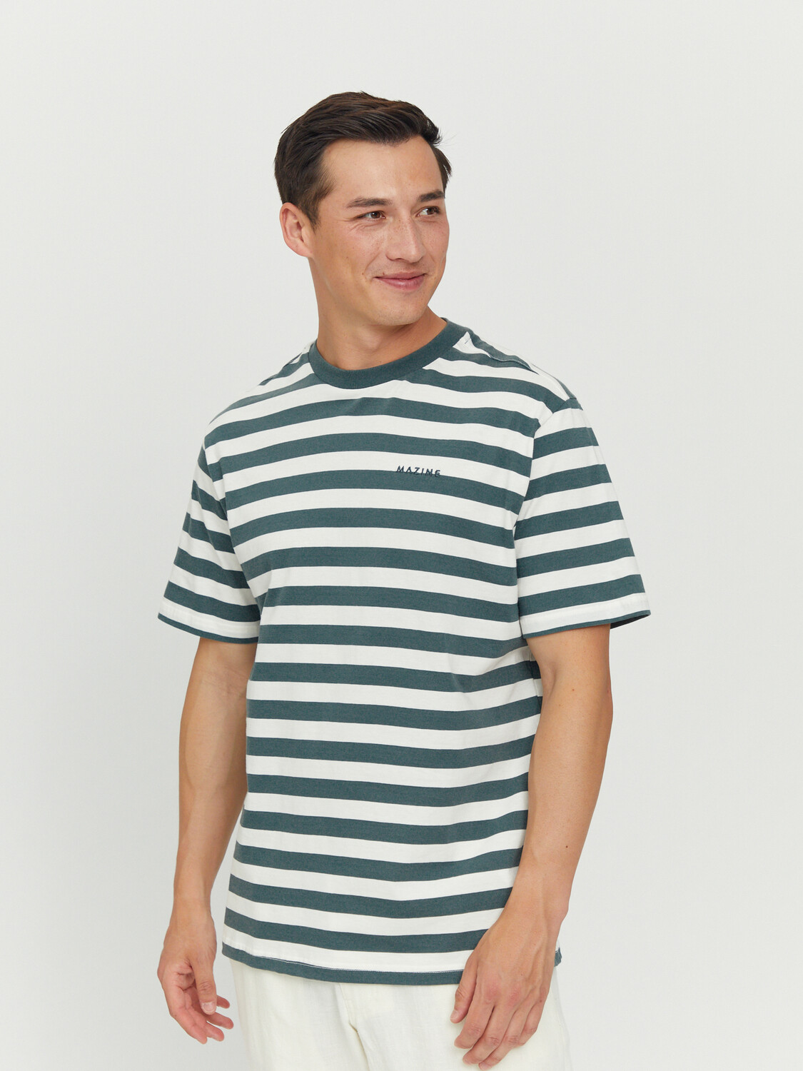 

Футболка MAZINE Driggs Striped T, цвет pale ocean/offwhite