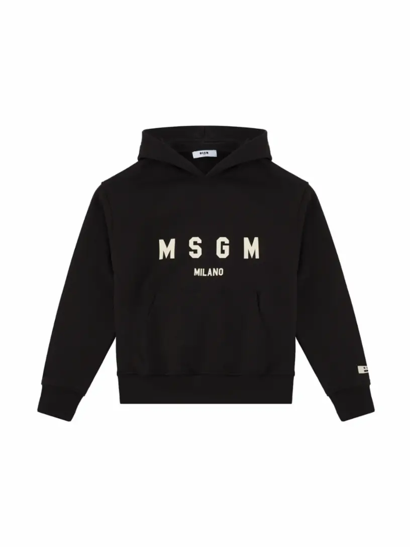 

Хлопковое худи с логотипом MSGM, серый