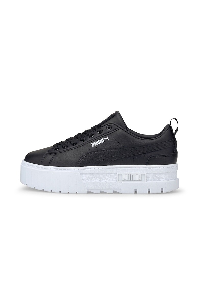 

Классические кожаные спортивные туфли на плоской платформе Mayze Puma, черный