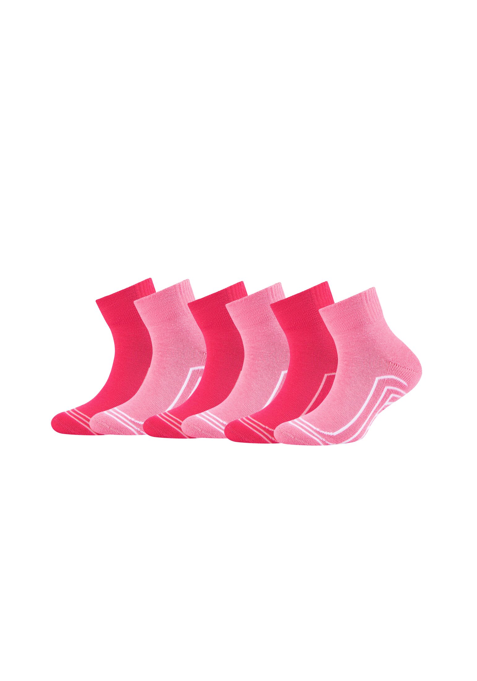 Носки Skechers 6 шт cushioned, цвет pink rose mix