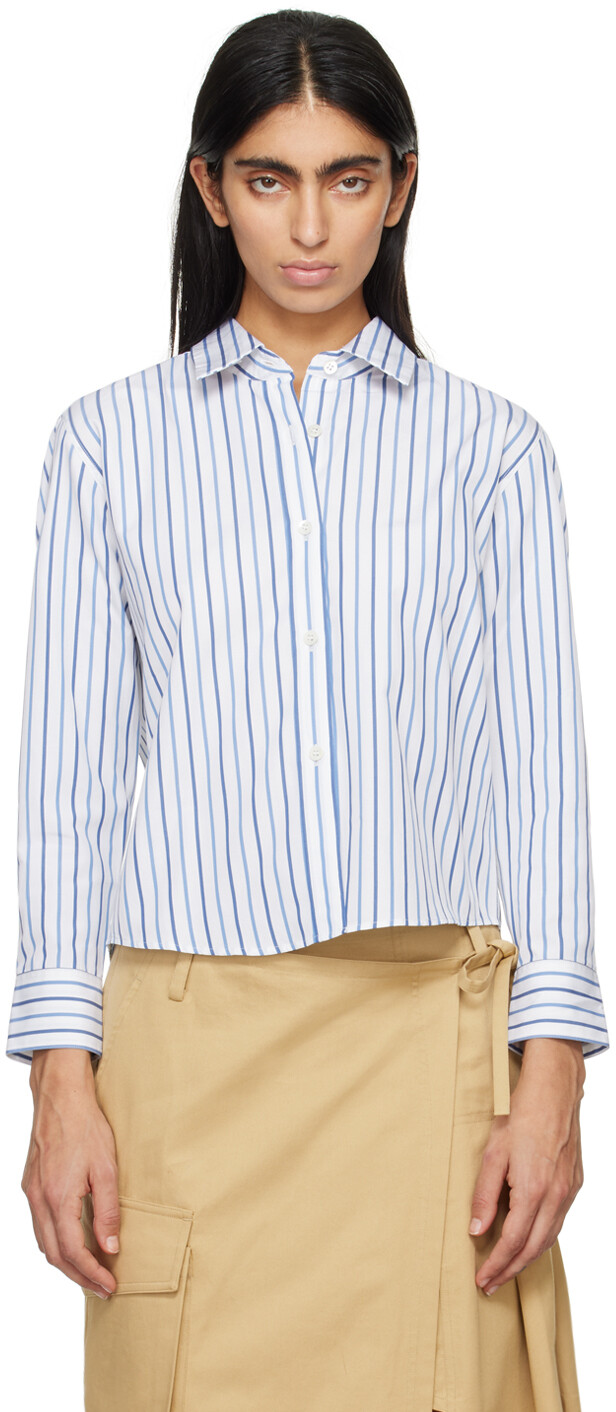 

Синяя рубашка Клавини Dries Van Noten
