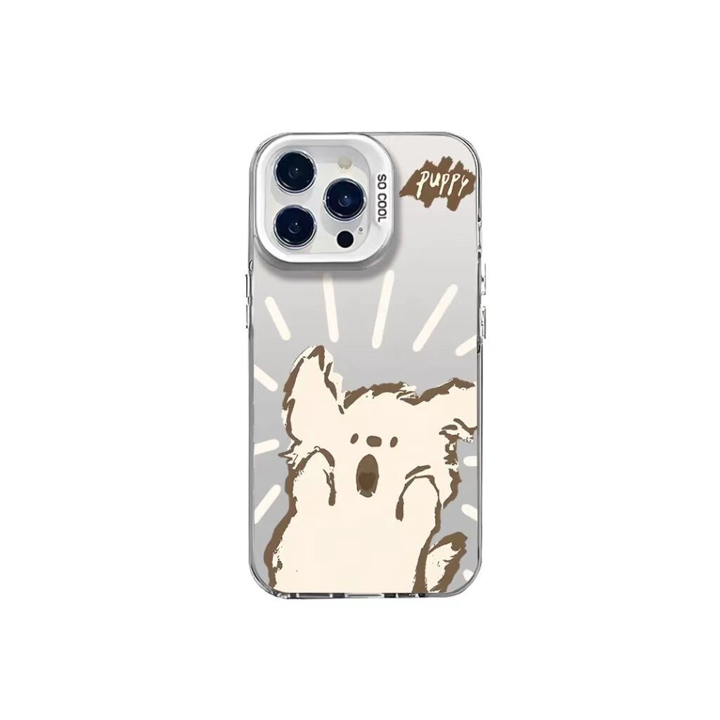 

Полюбуйтесь чехлом для телефона с медвежонком Surprise Bear, IMD - Antique White - Scares Scribbled Puppy