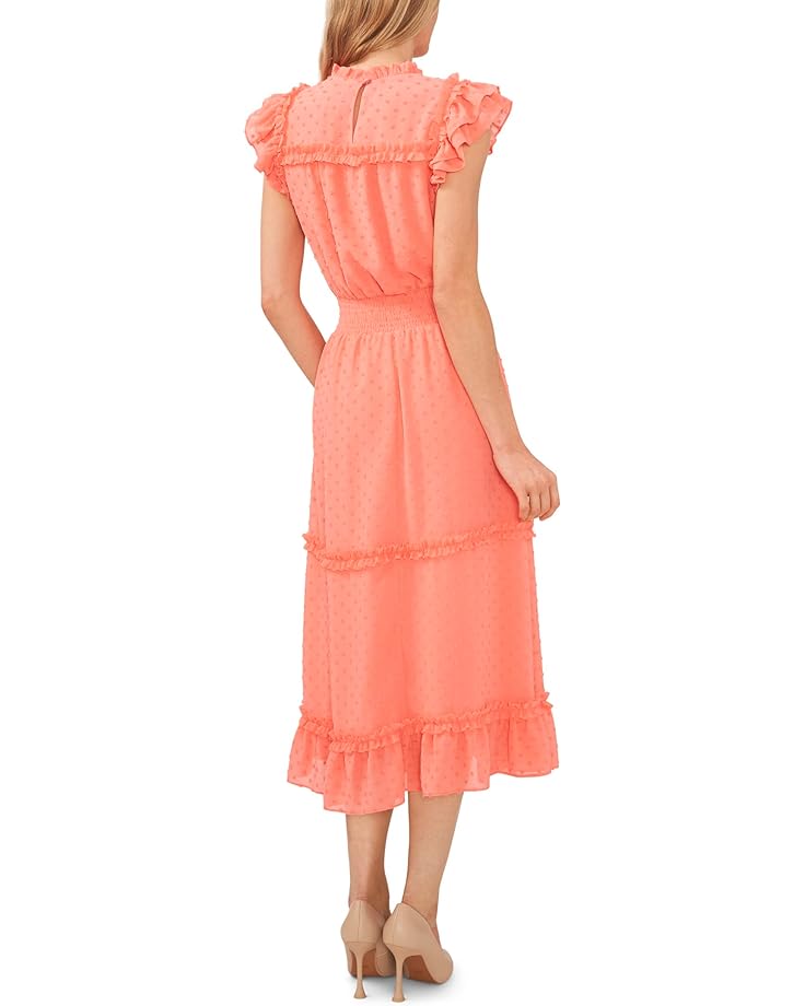 Платье CeCe Sleeveless Clip Dot Dress, цвет Cameo Coral