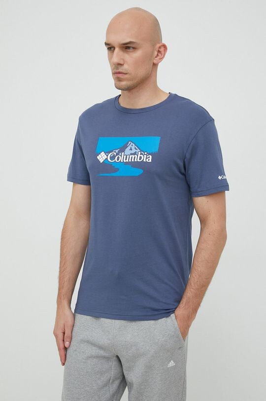 

Хлопковая футболка Columbia, синий
