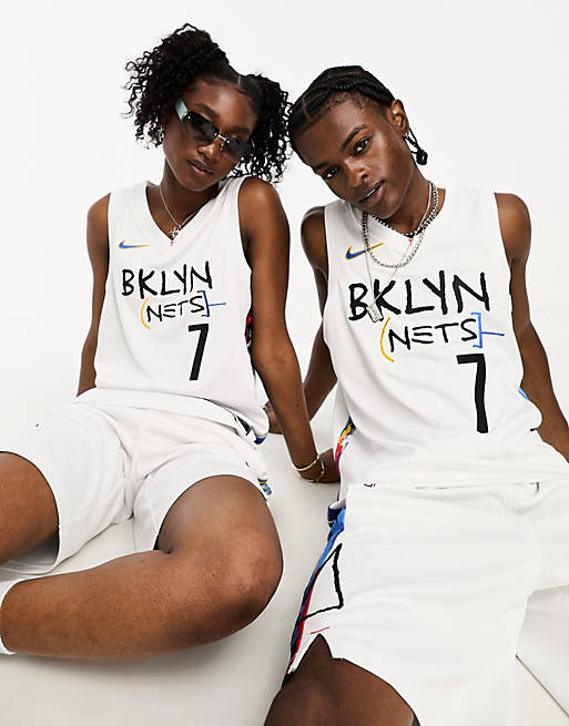 Белый унисекс жилет Nike Basketball NBA Brooklyn Nets Kevin Durant Icon Swingman