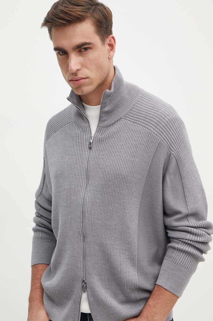 

Кардиган Armani Exchange с добавлением шерсти, серый