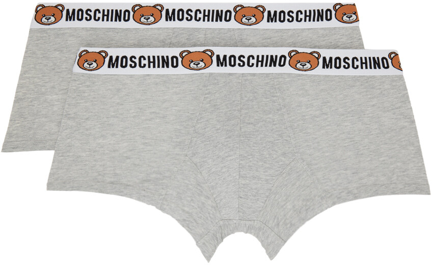 

Комплект двух серых боксеров Moschino