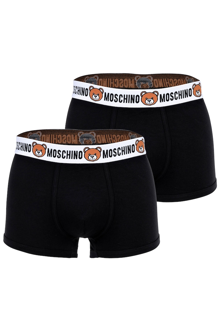 Боксеры с логотипом, 2 пары Moschino Underwear, черный