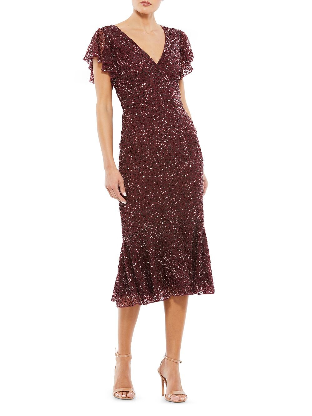 

Длинное платье с бисером Mac Duggal
