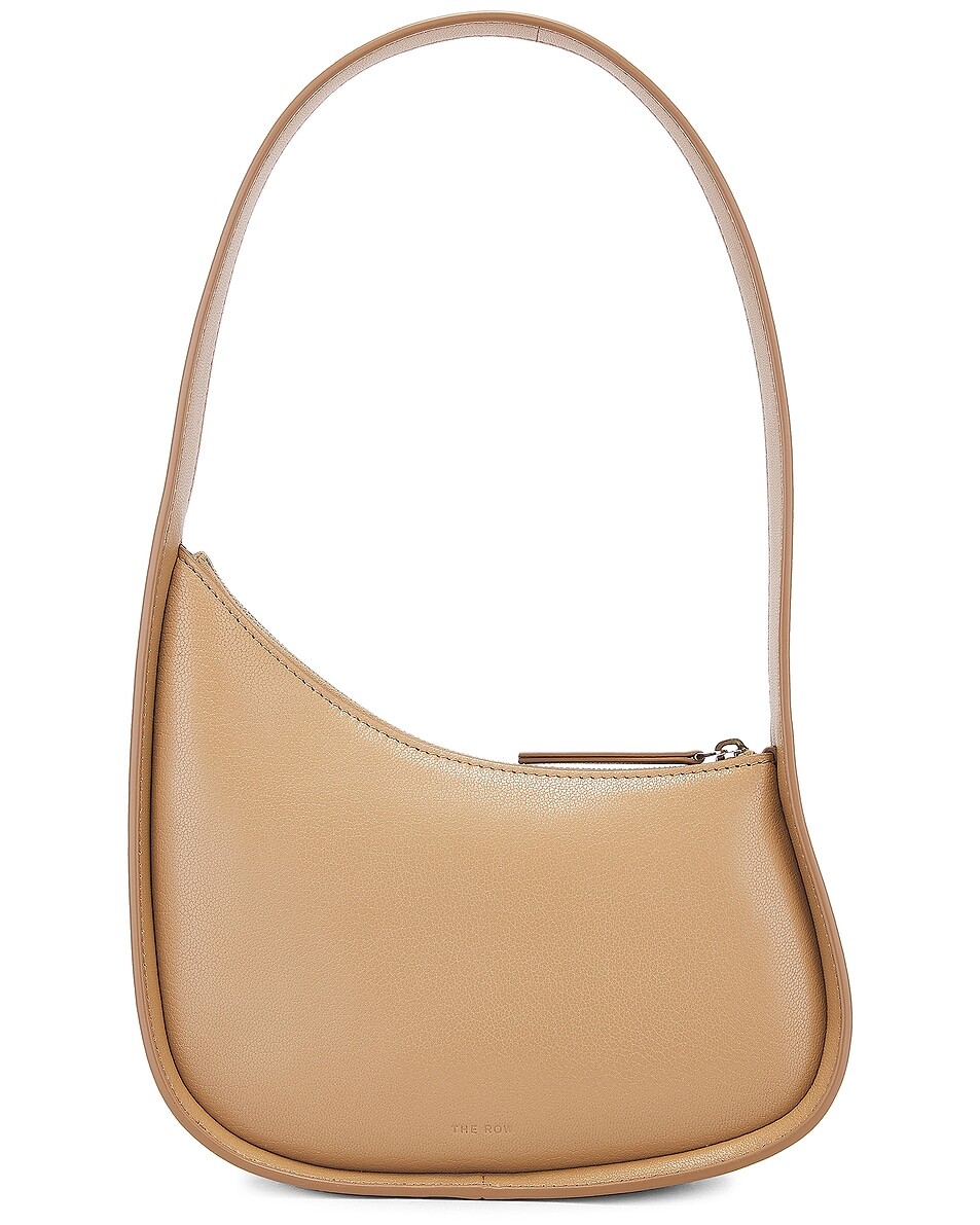 

Сумка в форме полумесяца The Row, цвет Warm Chestnut Light Gold