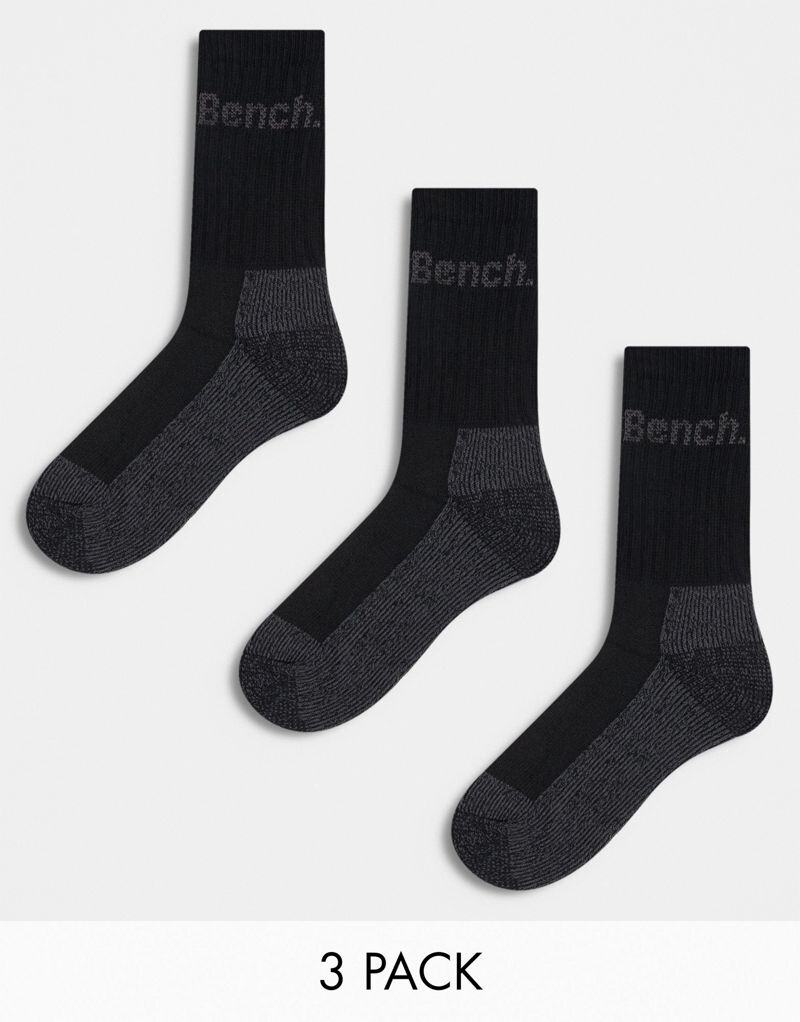 

Скамейка — Zavala — Комплект из 3 пар черных меланжевых носков Bench