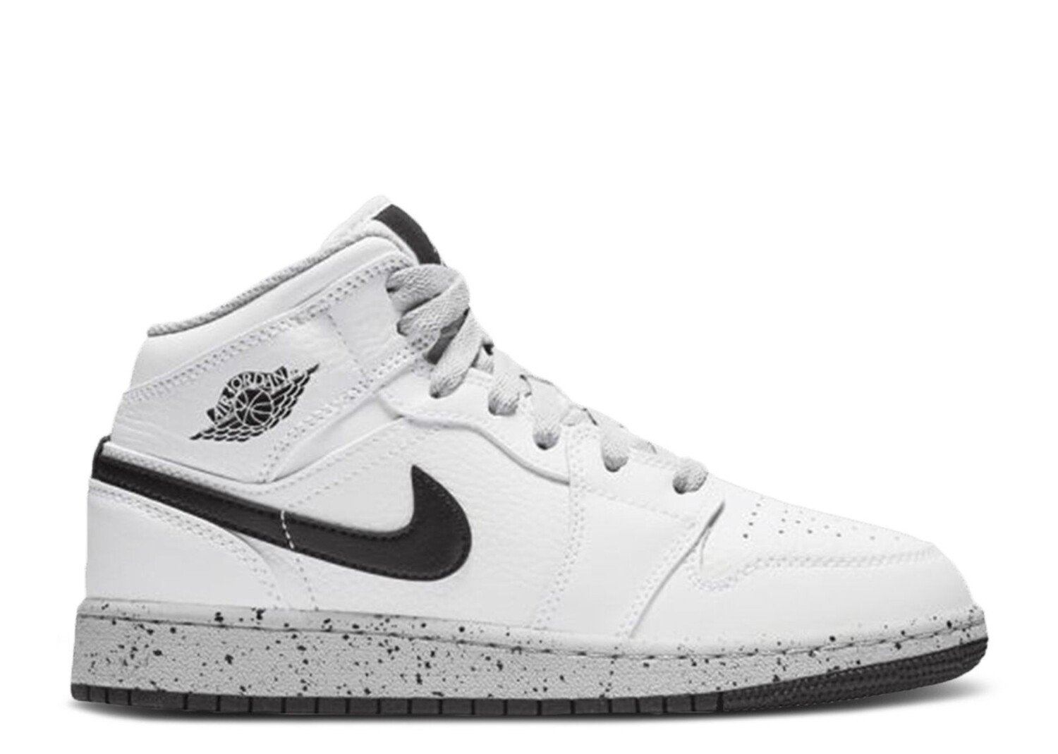 Кроссовки Air Jordan Air Jordan 1 Retro Mid Gs 'White Cement', белый кроссовки air jordan 1 retro mid gs triple white белый