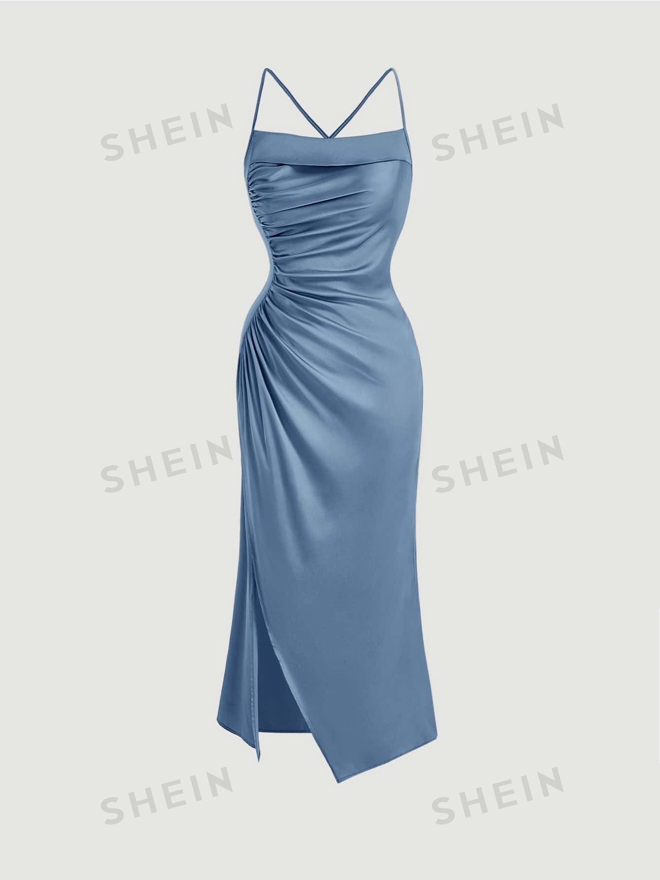 SHEIN MOD Женское розовое платье-комбинация с романтическим принтом роз, пыльный синий мини платье annorlunda с открытой спиной рюшами и корсажем