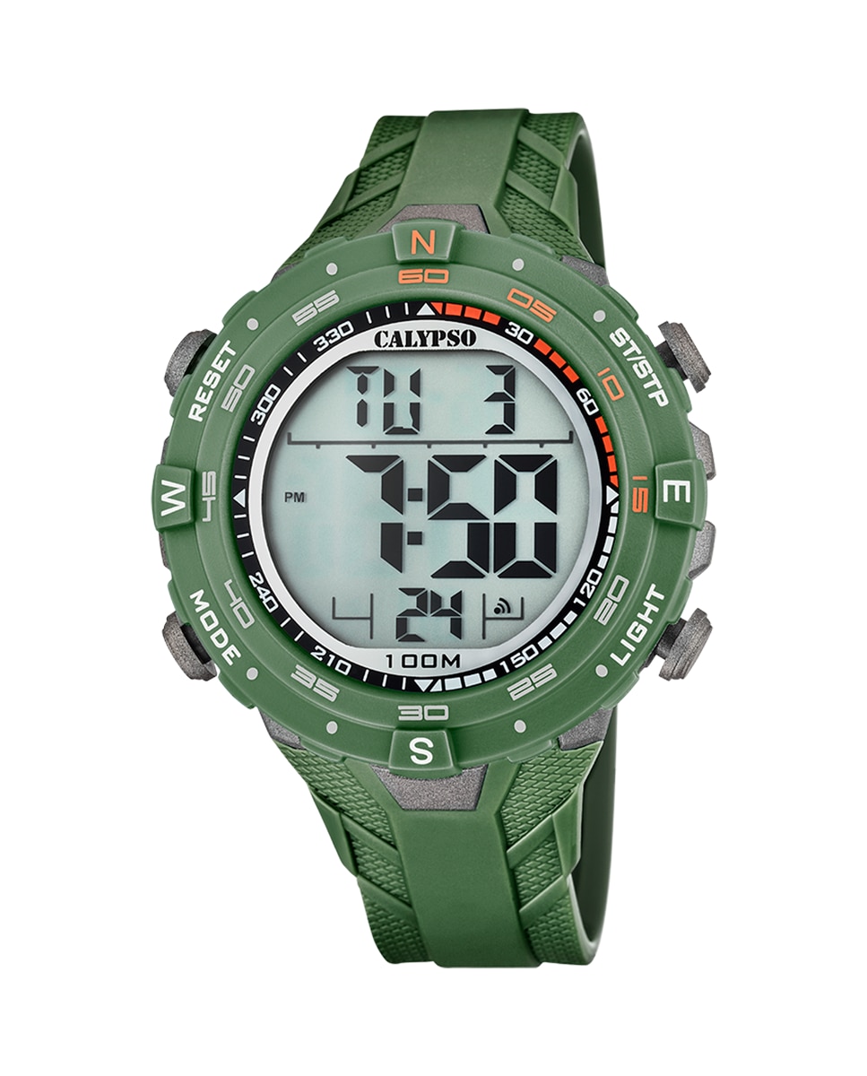 K5838/1 X-trem мужские часы из зеленой резины Calypso, зеленый часы мужские женские кварцевые с резиновым ремешком