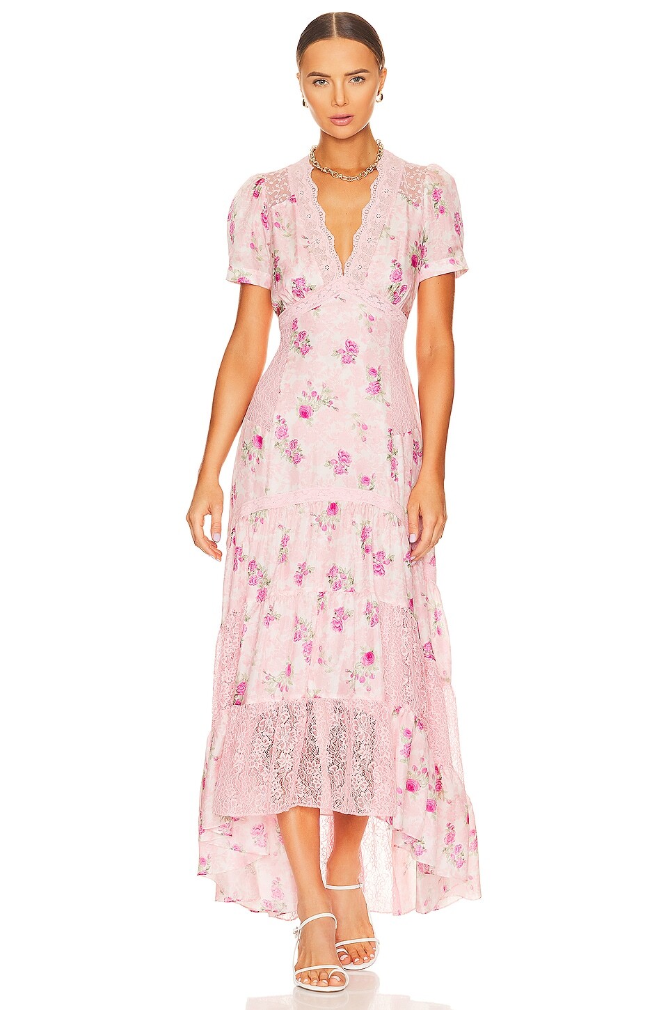 

Платье LoveShackFancy Tink, цвет Pink Ivy