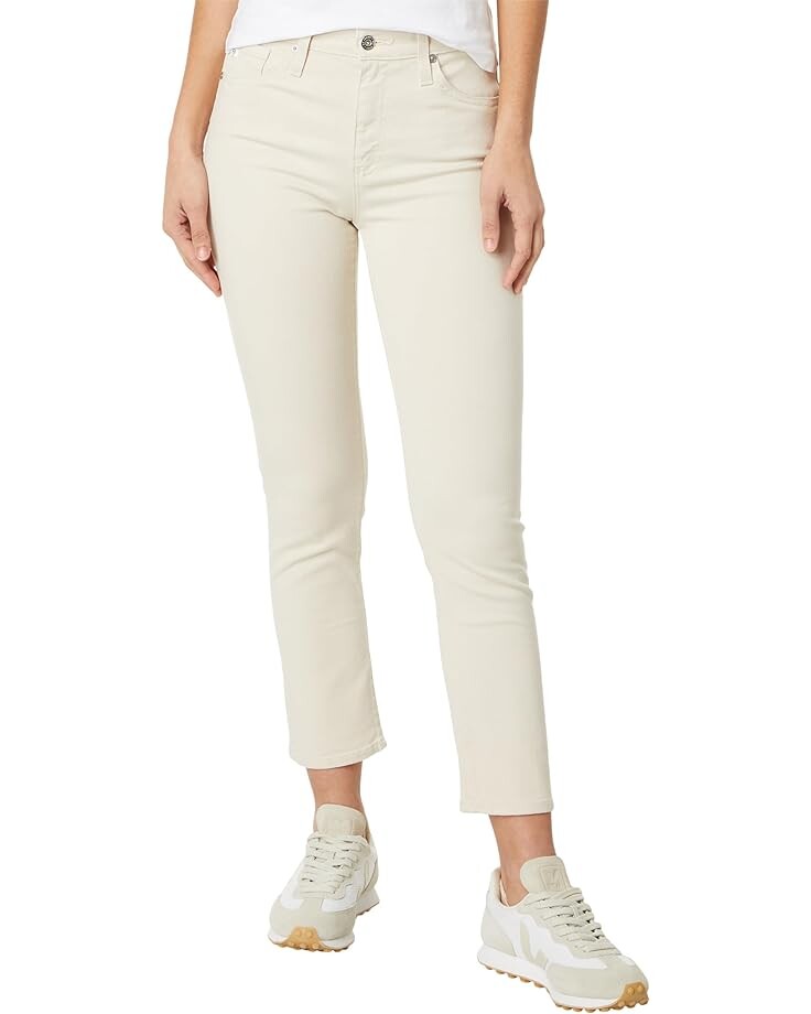 цена Джинсы AG Jeans Mari High Rise Slim Straight Crop in Opal Stone, цвет Opal Stone