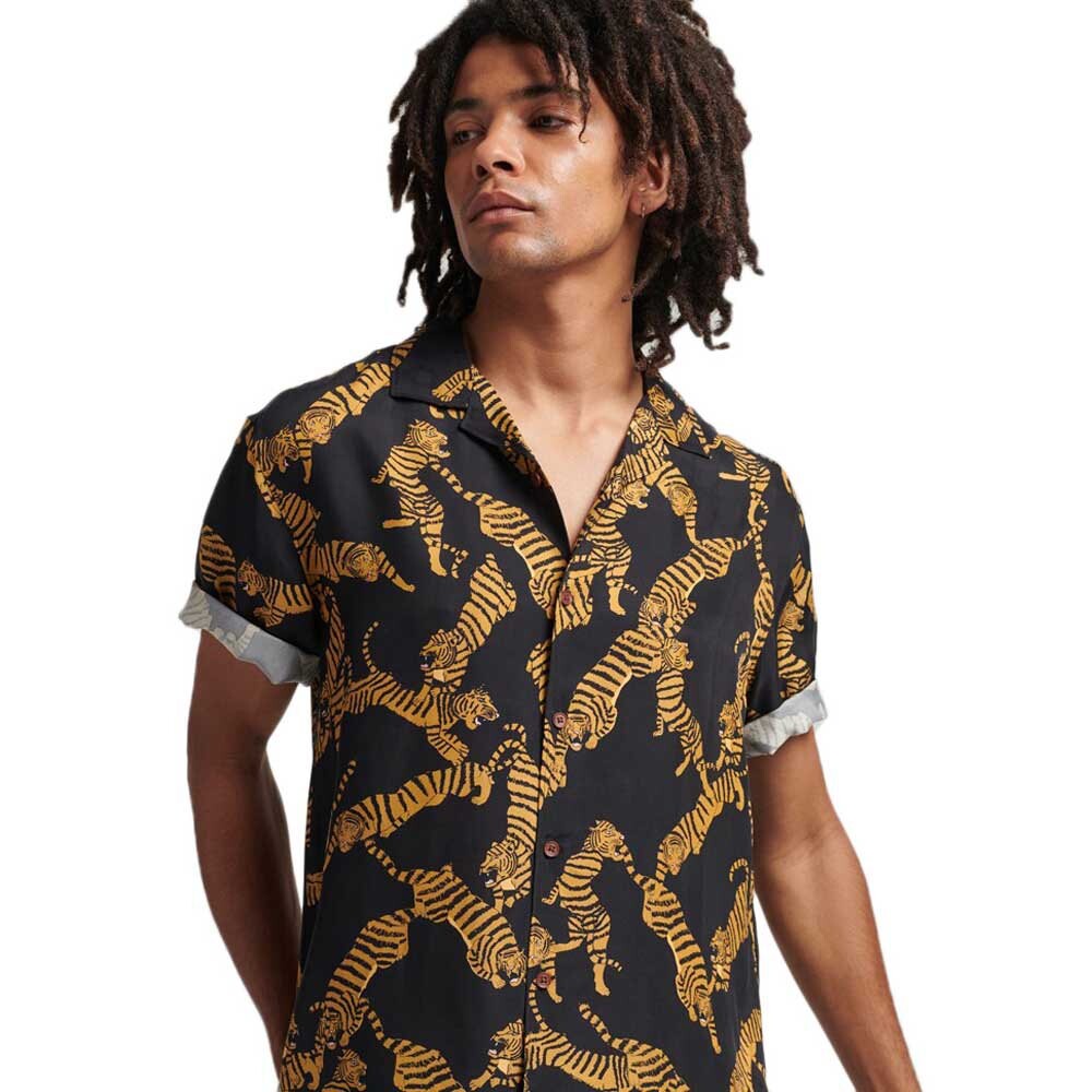 

Рубашка с коротким рукавом Superdry Vintage Revere, разноцветный