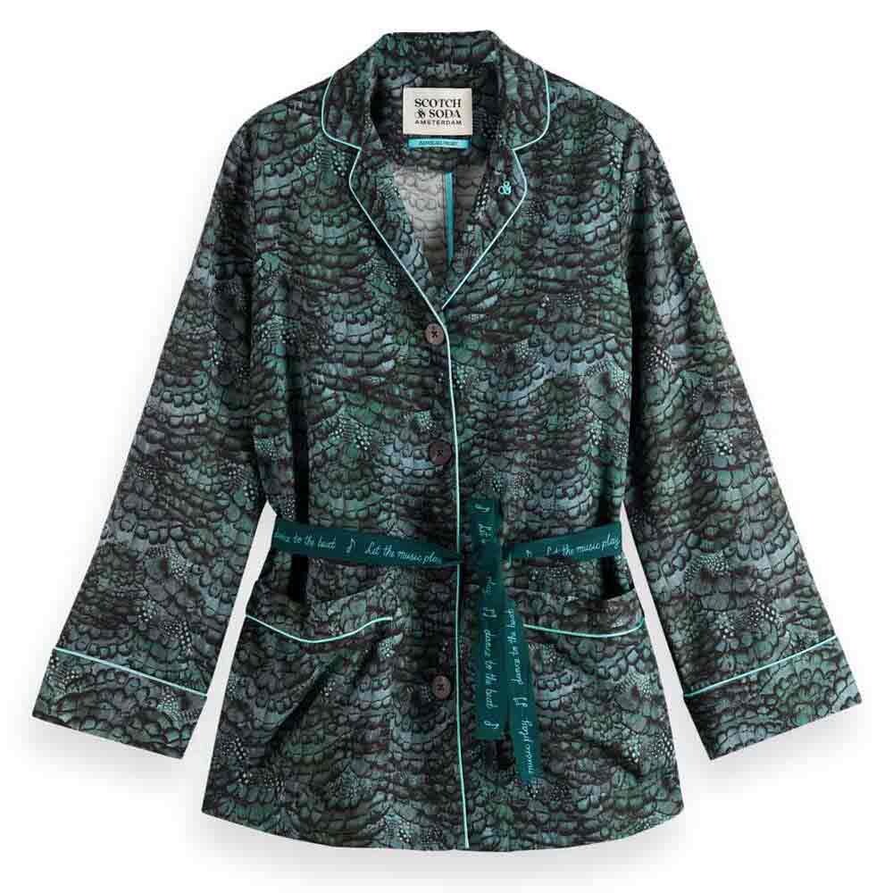 

Блейзер Scotch & Soda Pyjama Loose Fit, зеленый