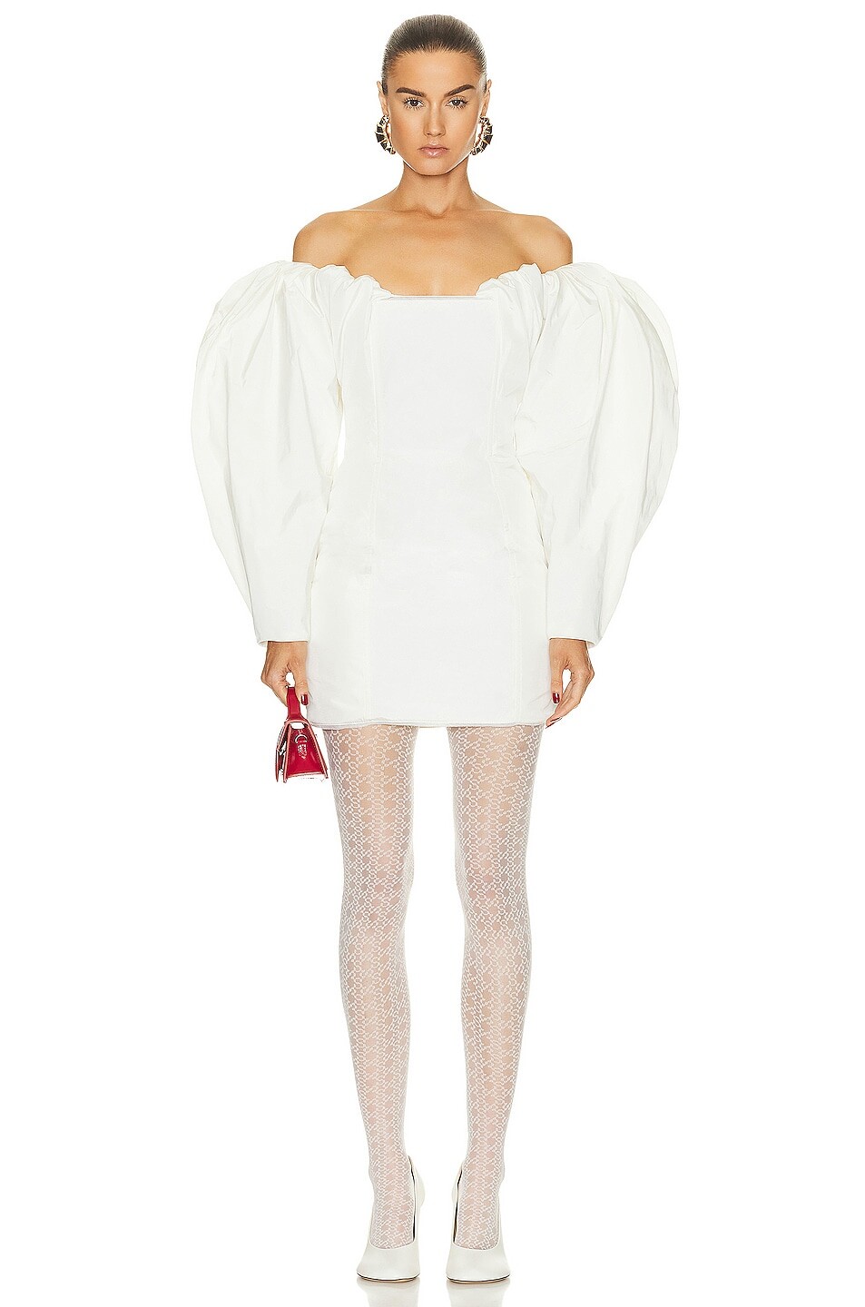 

Платье Jacquemus La Robe Taffetas, белый