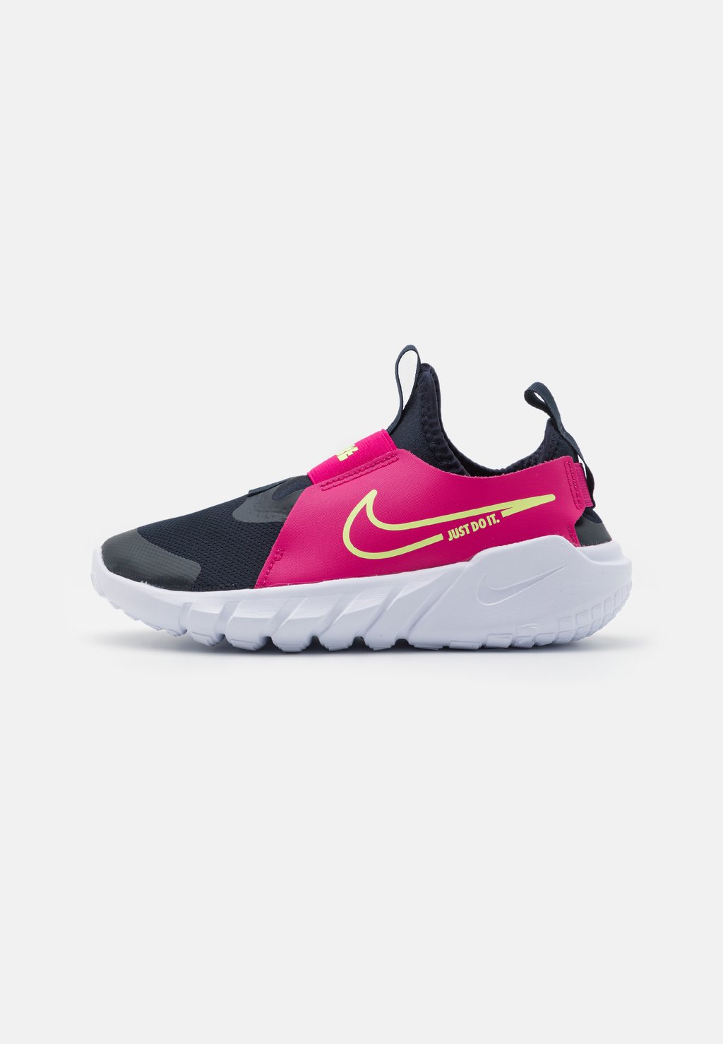 

Кроссовки нейтрального цвета Flex Runner 2 Unisex Nike, цвет dark obsidian/lime blast/fireberry/white