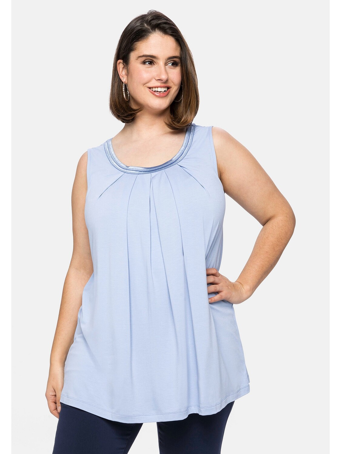 

Топ sheego Jersey, цвет mittelblau