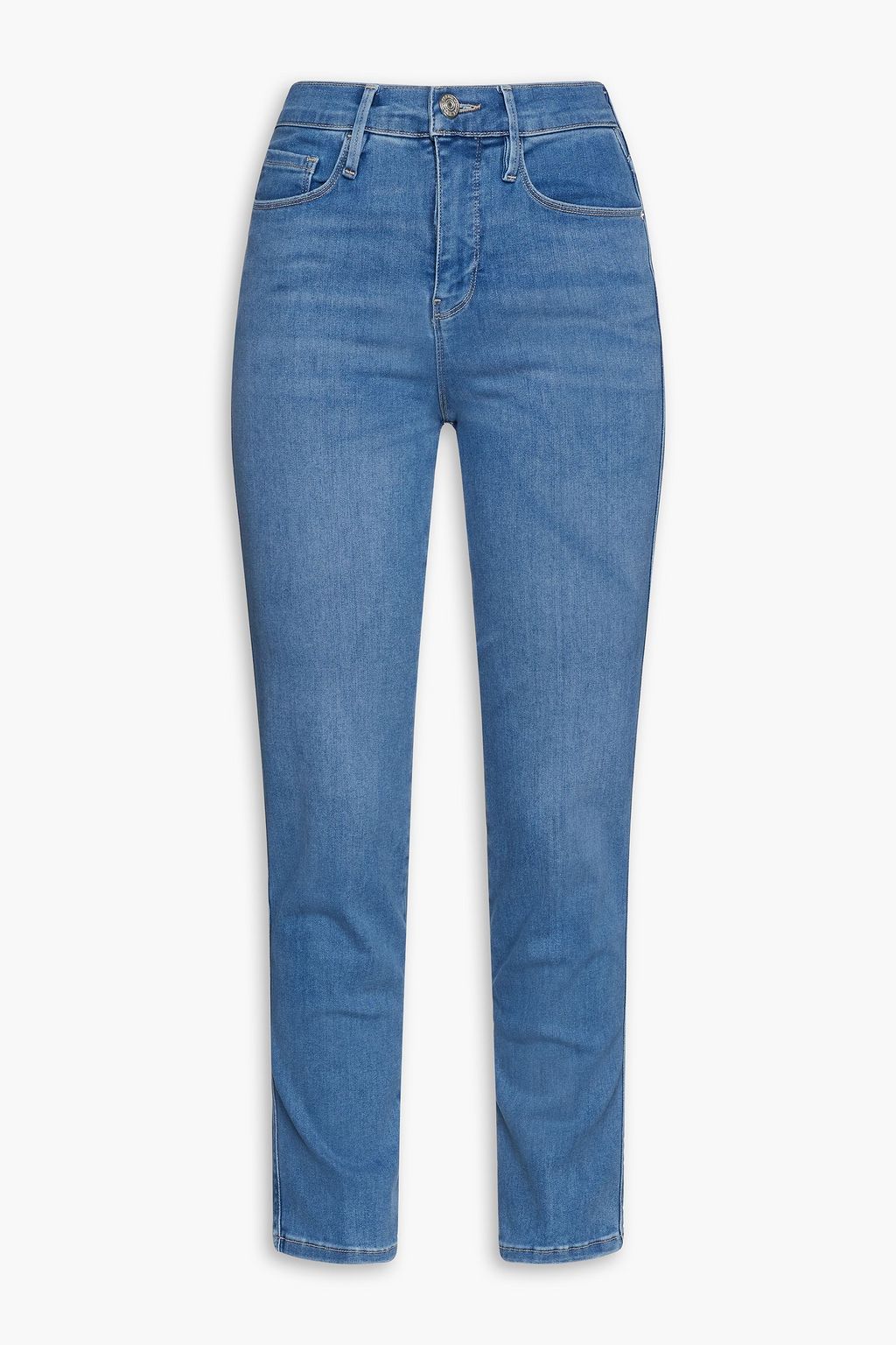 Укороченные прямые джинсы Le Sylvie с высокой посадкой FRAME, синий джинсы укороченные широкие frame le palazzo с высокой посадкой kerry