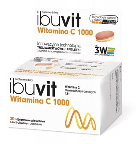 Витамин С в таблетках Ibuvit Witamina C 1000 Tabletki, 30 шт