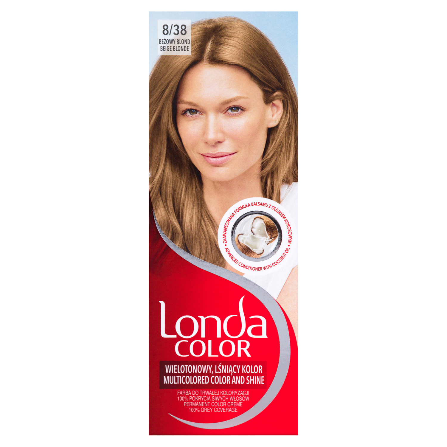 Крем-краска для волос 8/38 бежевый блондин Londa Color, 1 упаковка londa лонда стойкая крем краска 10 16