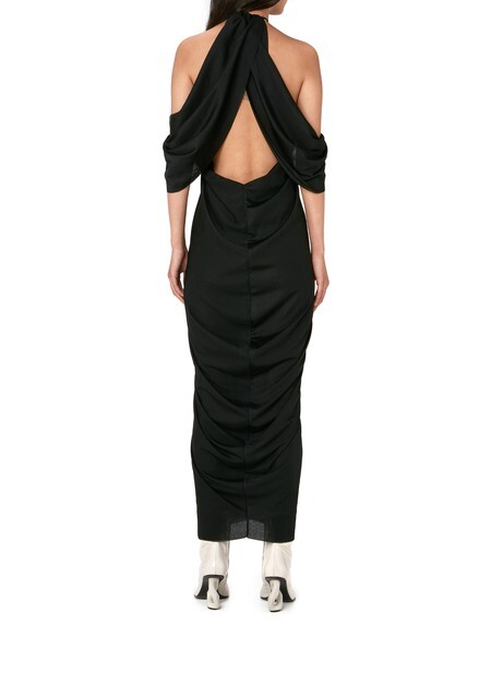 

Длинное платье с открытыми плечами Jw Anderson, черный