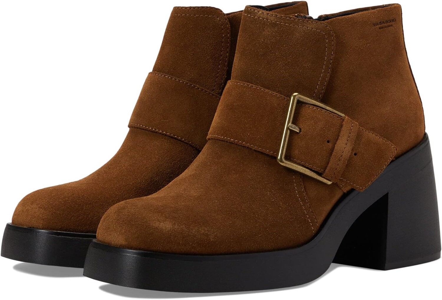 

Ботильоны Brooke Suede Buckle Bootie Vagabond Shoemakers, цвет Cognac