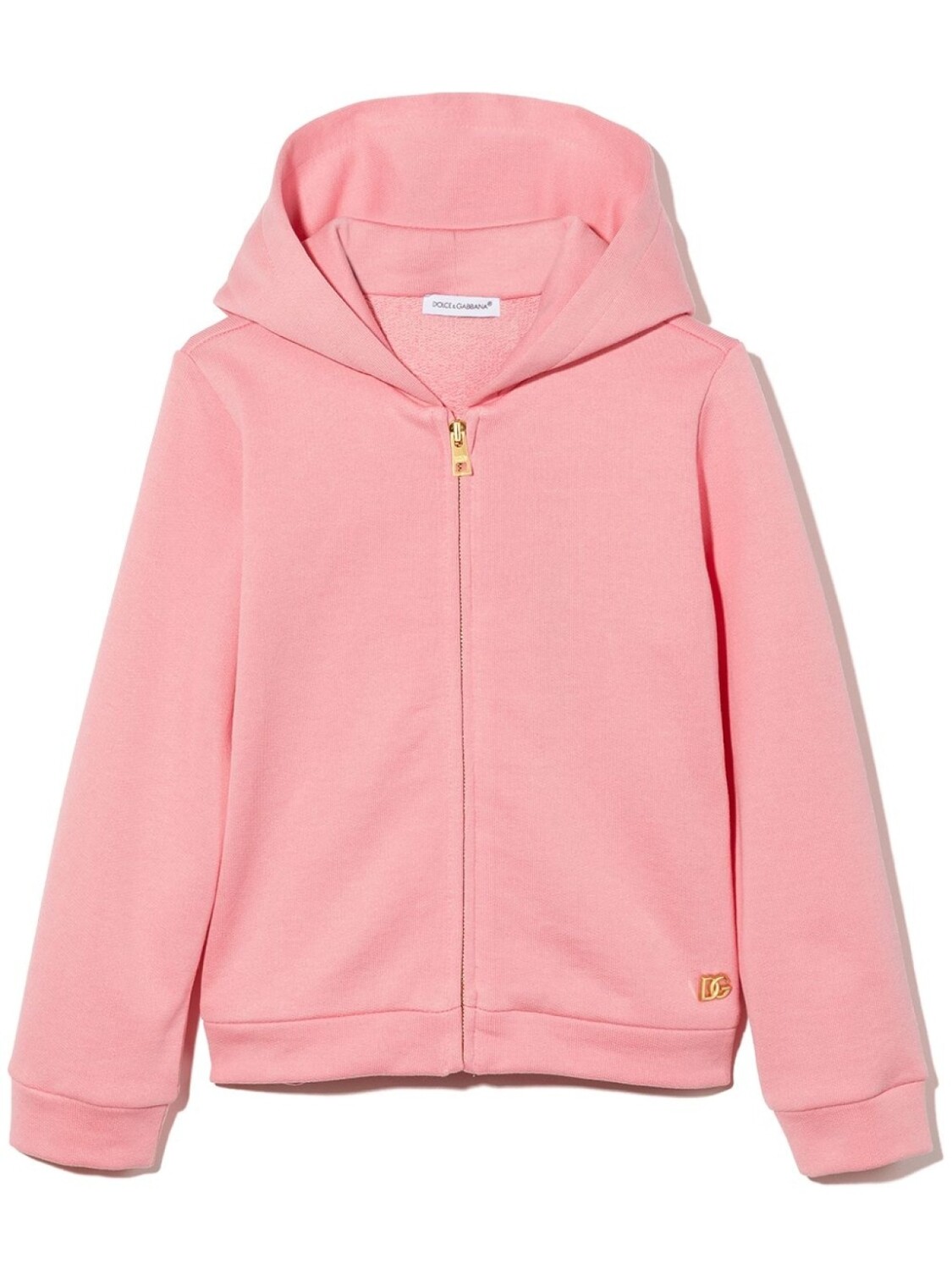 

Dolce & Gabbana Kids худи на молнии с логотипом, розовый