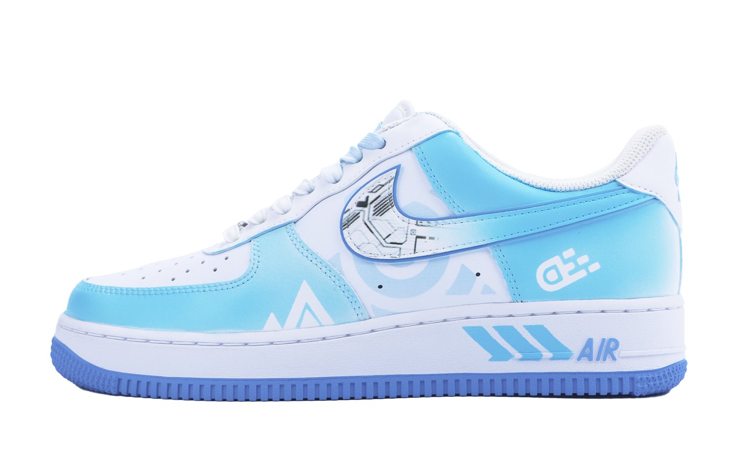 

Мужские кроссовки для скейтбординга Nike Air Force 1, White and blue