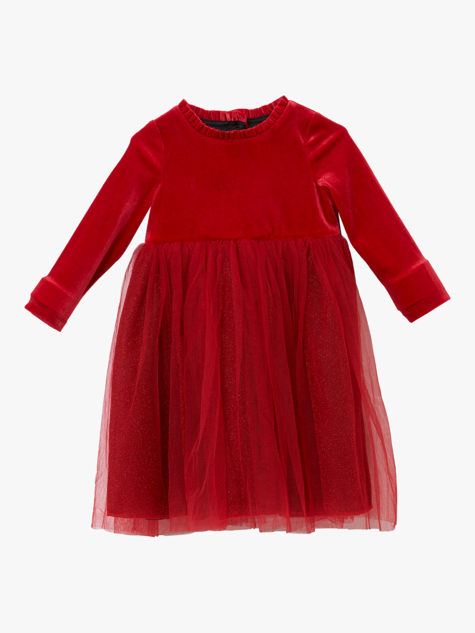 Бархатное платье из тюля Baby Elsie Angel & Rocket, красный