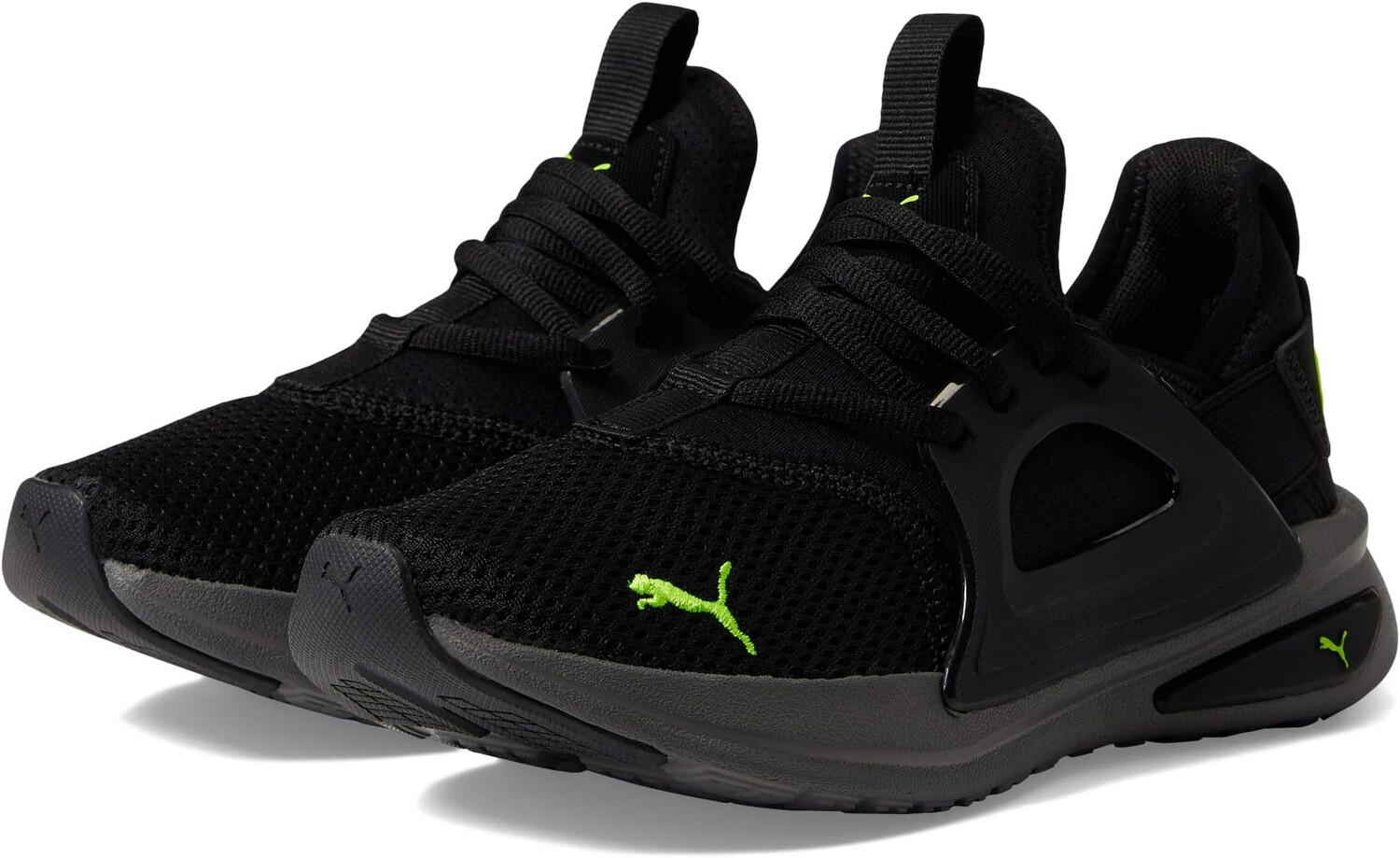 

Кроссовки Puma Kids Softride Enzo Evo Sneakers PUMA, цвет Puma Black/Lime Squeeze/Castlerock