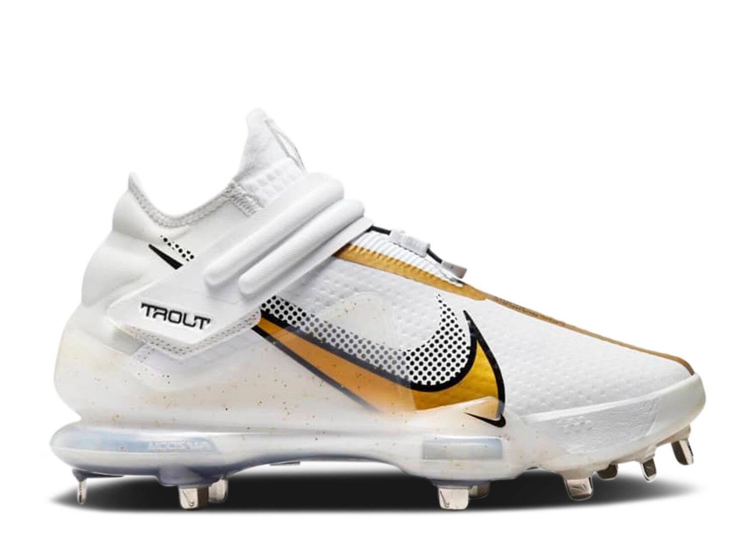 

Кроссовки Nike Force Zoom Trout 7 Pro Mid 'White Metallic Gold', белый, Белый;серый