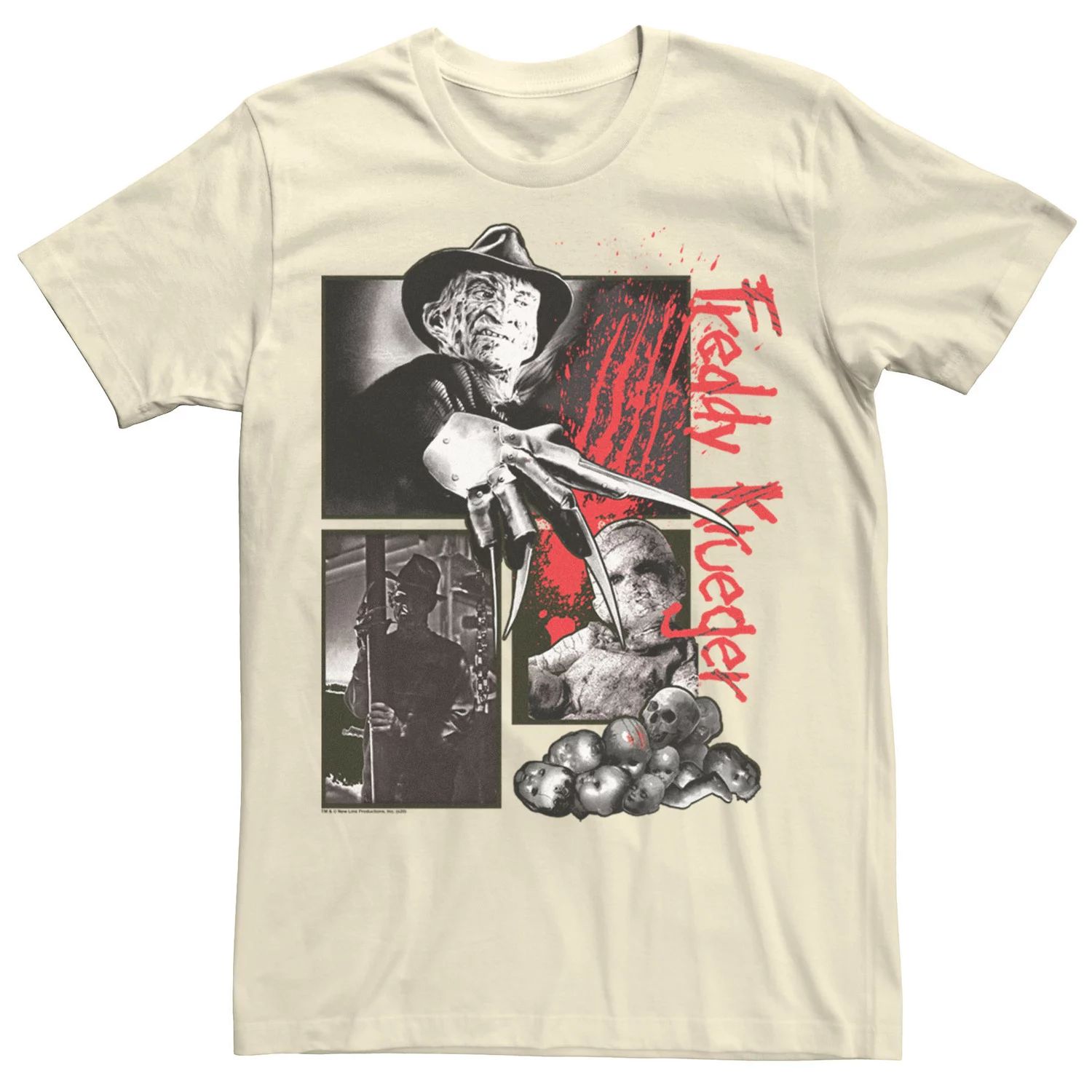 Мужская футболка с плакатом «Кошмар на улице Вязов» Фредди Licensed Character