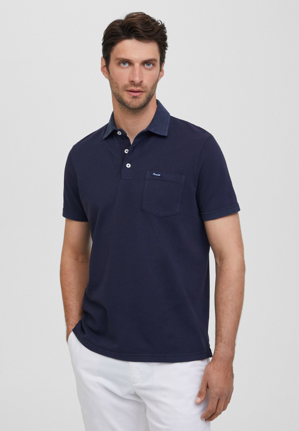 Рубашка-поло Façonnable, цвет marine blue